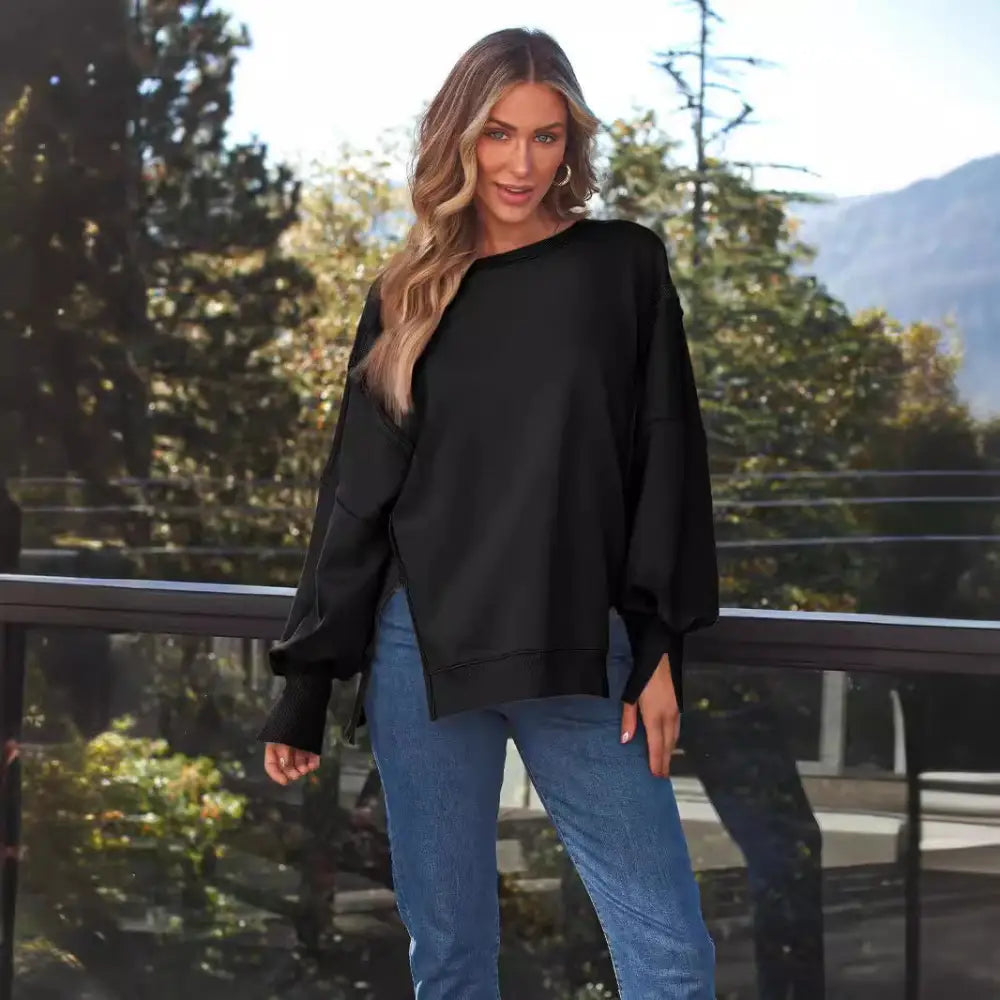Women's Hooded Fashion Round-neck Sweater Beyond Trends Hub