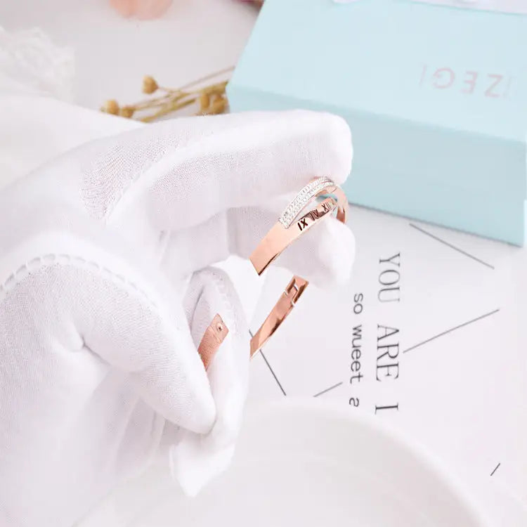 Women's Hot Style Roman Word Diamond Bracelet Beyond Trends Hub