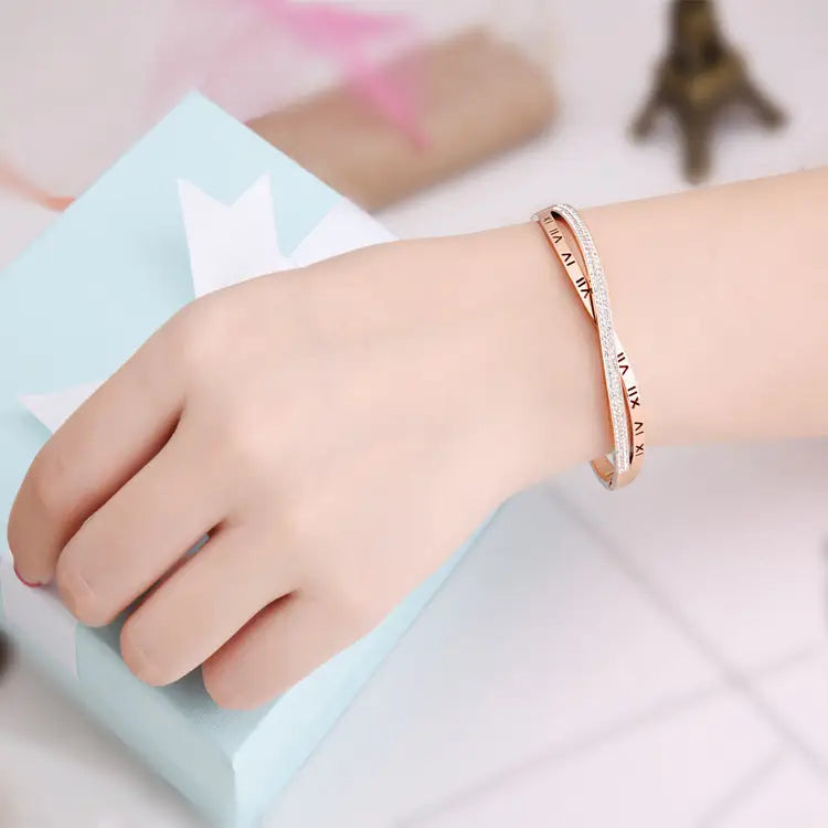Women's Hot Style Roman Word Diamond Bracelet Beyond Trends Hub