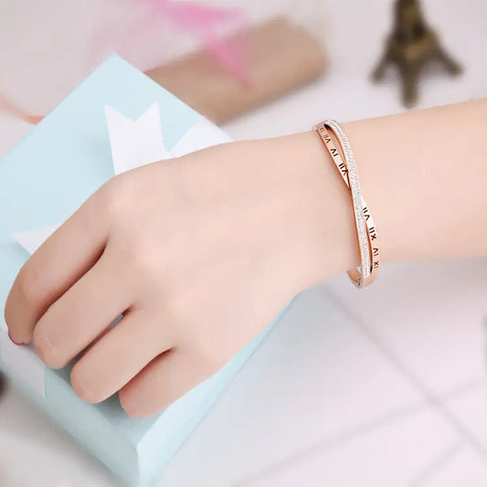 Women's Hot Style Roman Word Diamond Bracelet Beyond Trends Hub