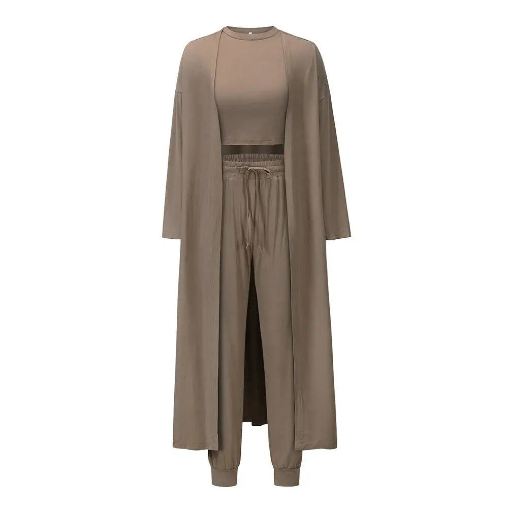 Women's Knitted Slim-fit Temperament Vest And Trousers Sports Suit Beyond Trends Hub