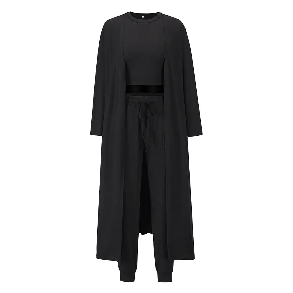 Women's Knitted Slim-fit Temperament Vest And Trousers Sports Suit Beyond Trends Hub