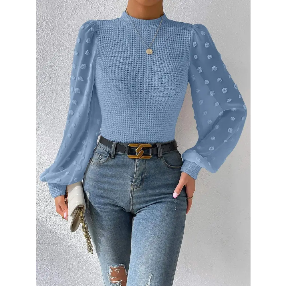 Women's Knitwear Round Neck Stitching Long Sleeve Beyond Trends Hub