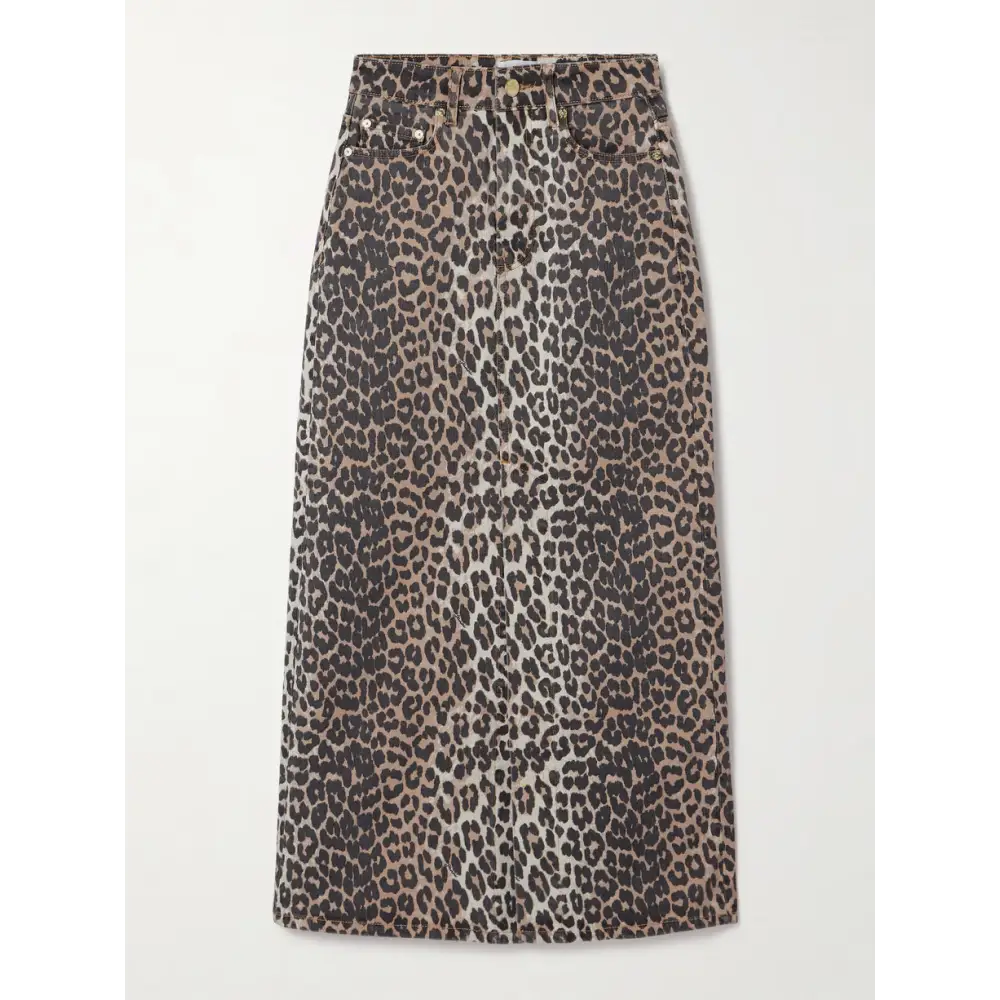 Women’s Leopard Print Straight Ankle-length Skirt - Leopard Print / S