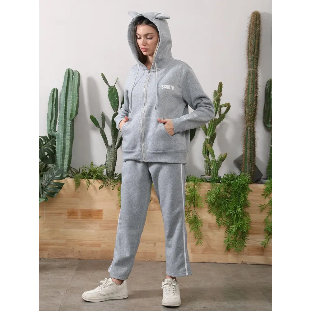 Women's Long Sleeved Hoodie Set Beyond Trends Hub