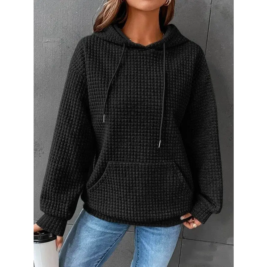 Women’s Loose Casual Solid Color Long-sleeved Sweater