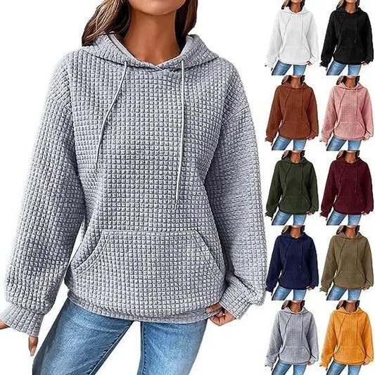 Women’s Loose Casual Solid Color Long-sleeved Sweater
