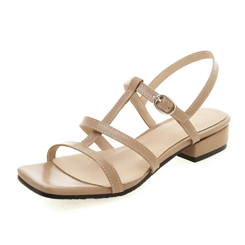 Women’s Low Heel Open Toe Sandals Plus Size