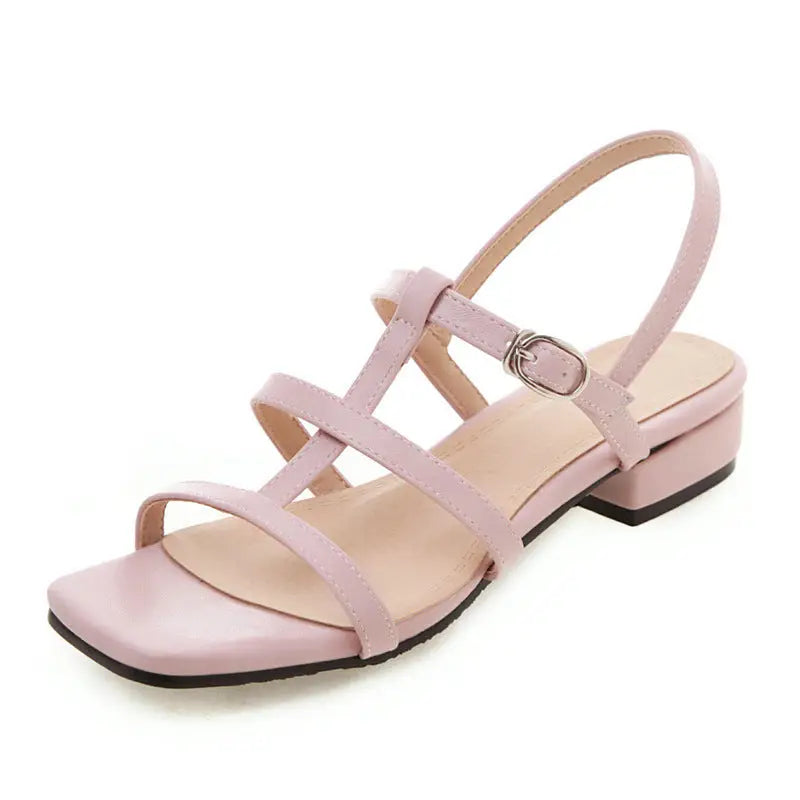 Women’s Low Heel Open Toe Sandals Plus Size