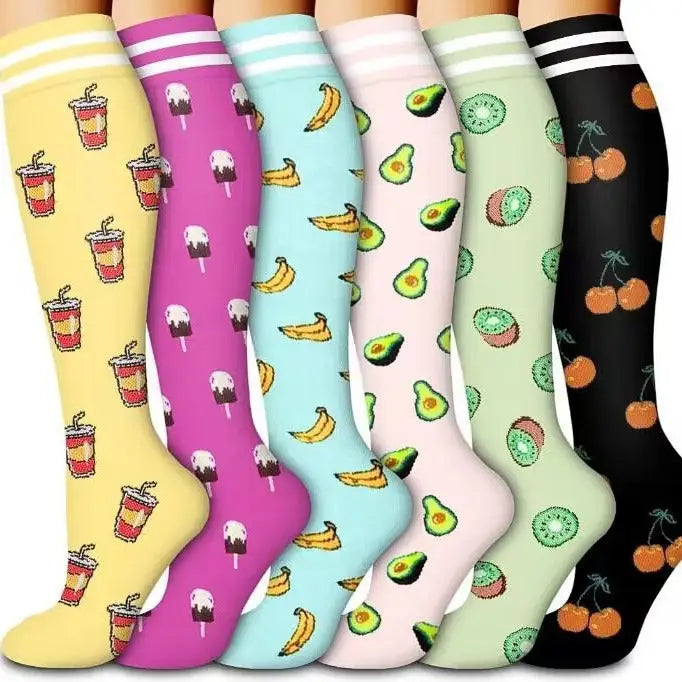 Women's Minimalist Cartoon Printed Pressure Socks Beyond Trends Hub