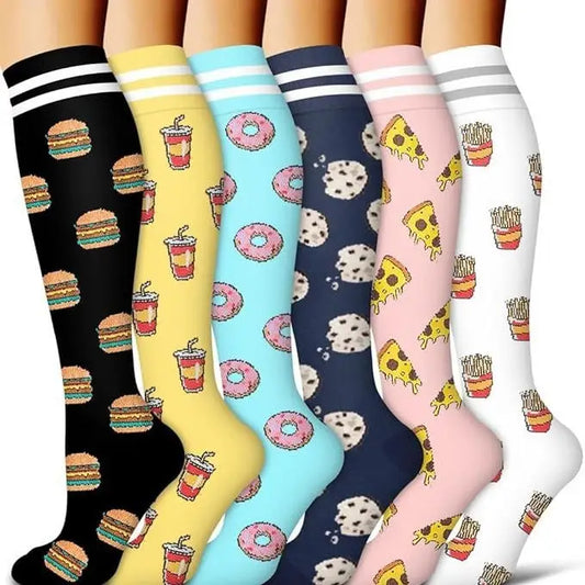 Women's Minimalist Cartoon Printed Pressure Socks Beyond Trends Hub
