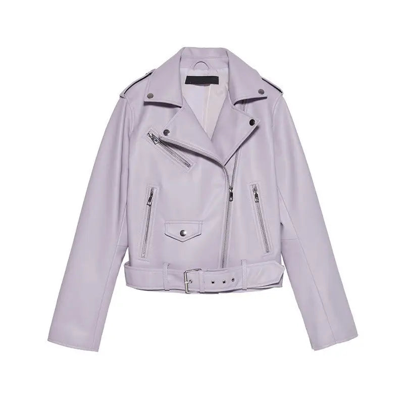 Women's Motorcycle Leather Jackets Autumn New Beyond Trends Hub