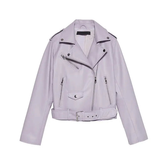 Women's Motorcycle Leather Jackets Autumn New Beyond Trends Hub