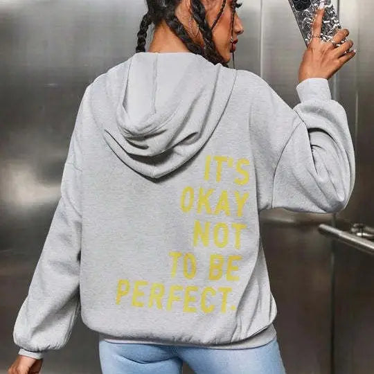 Women's Multi-color Letters Printed All-matching Casual Long Sleeve Sweatshirt Beyond Trends Hub