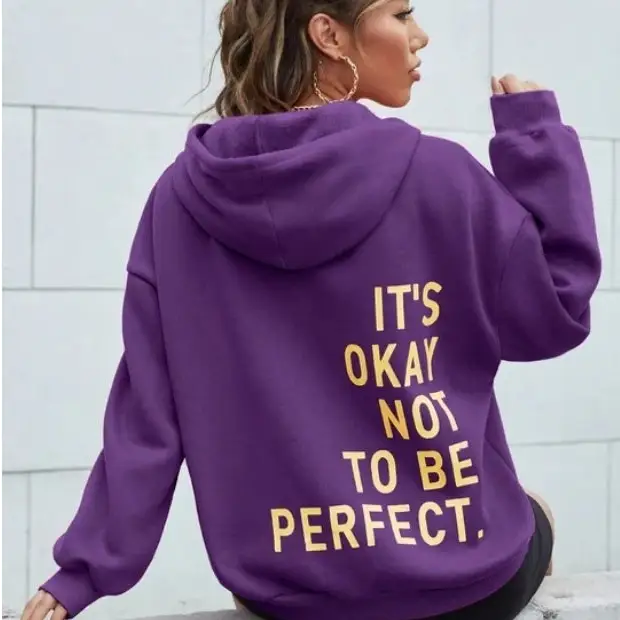 Women's Multi-color Letters Printed All-matching Casual Long Sleeve Sweatshirt Beyond Trends Hub