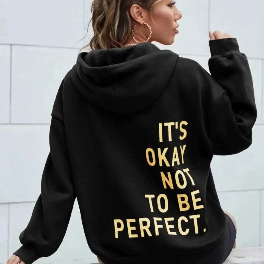 Women's Multi-color Letters Printed All-matching Casual Long Sleeve Sweatshirt Beyond Trends Hub