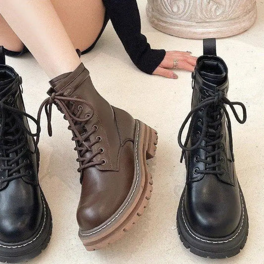 Women's New British Style Boots Fleece-lined Thickening Plus Size Beyond Trends Hub