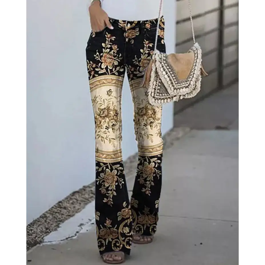 Women's Pants 3D Printed Wide-leg Pants Loose Casual Beyond Trends Hub