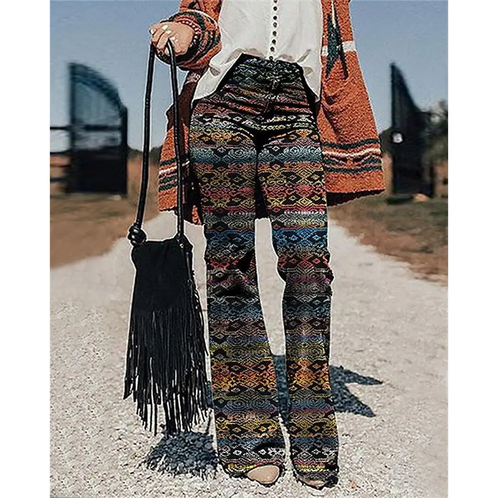 Women's Pants 3D Printed Wide-leg Pants Loose Casual Beyond Trends Hub