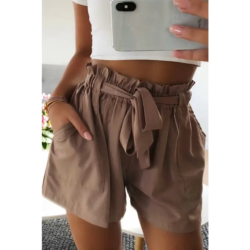Women's Pants Elastic Wide Leg High Waist Casual Shorts - Beyond Trends Hub 