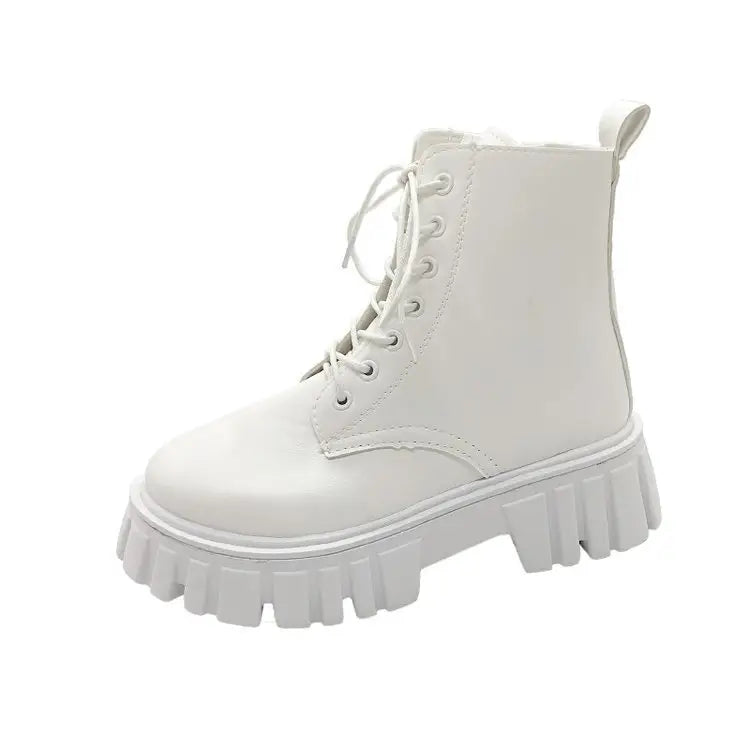 Women's Platform Lace-up Side Zip Boots Beyond Trends Hub