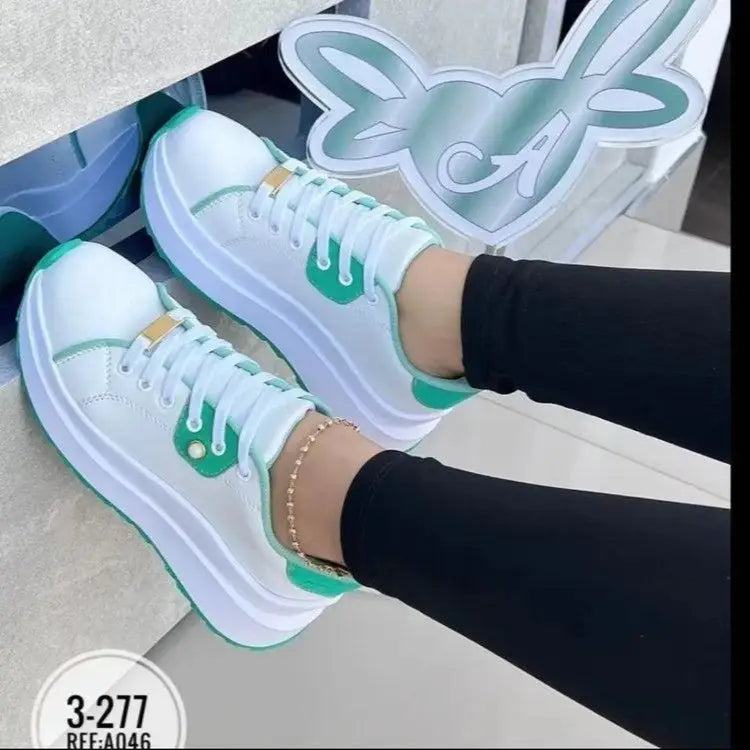 Women's Platform Shoes Lace-up White Shoes Beyond Trends Hub