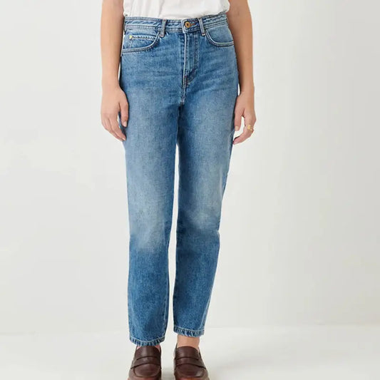 Women's Retro And Fashion All-matching Slim Blue Straight Hip Raise Slim Fit Jeans Beyond Trends Hub