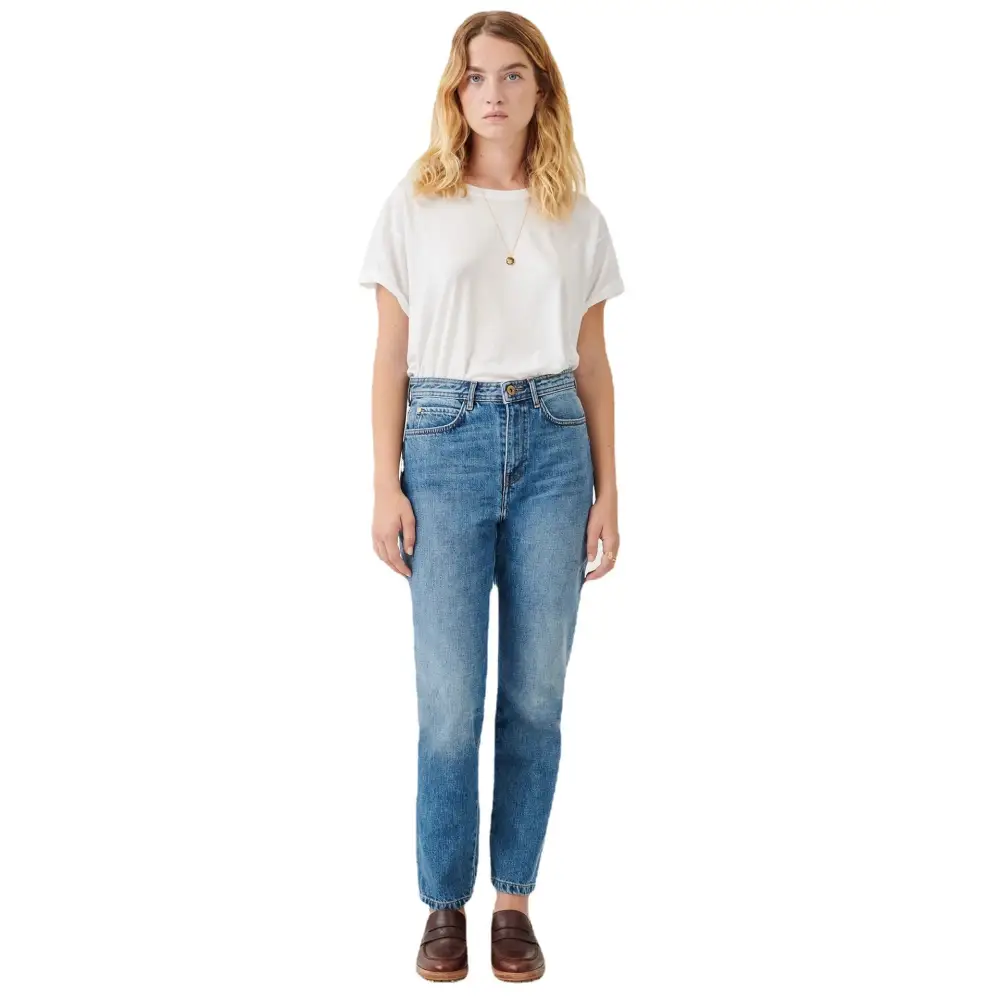 Women's Retro And Fashion All-matching Slim Blue Straight Hip Raise Slim Fit Jeans Beyond Trends Hub