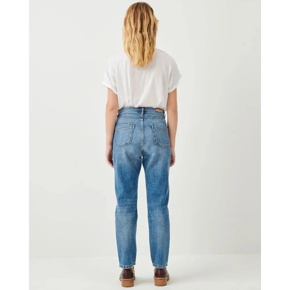 Women's Retro And Fashion All-matching Slim Blue Straight Hip Raise Slim Fit Jeans Beyond Trends Hub
