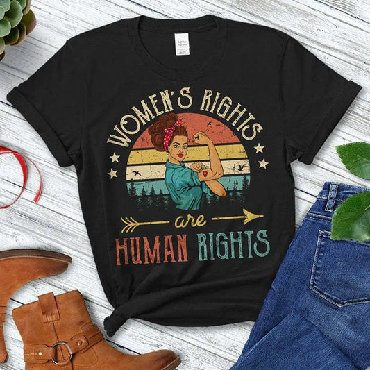 Women's Rights Are Human Rights Civil Rights Feminism T Shirts Cotton Vintage RBG Justic Melanin Equality Clothes Ladies Tops Beyond Trends Hub
