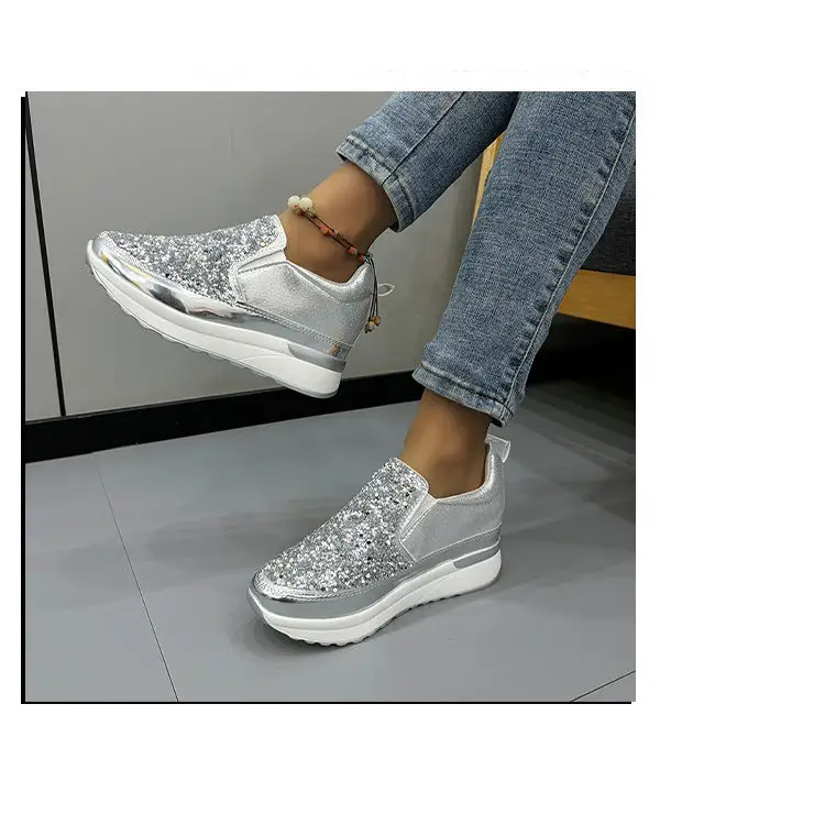 Women's Sequin Casual Thick Sole Sponge Cake Shoes Beyond Trends Hub