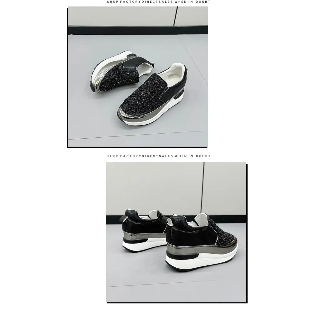 Women's Sequin Casual Thick Sole Sponge Cake Shoes Beyond Trends Hub
