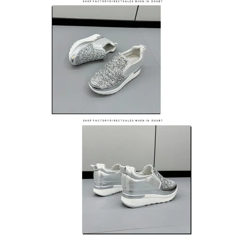 Women's Sequin Casual Thick Sole Sponge Cake Shoes Beyond Trends Hub