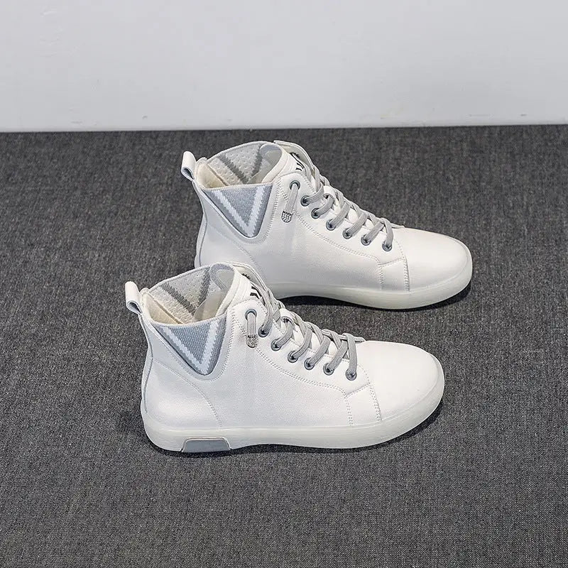 Women's Short Boots Fleece-lined White Shoes Soft Bottom Casual Flat Beyond Trends Hub