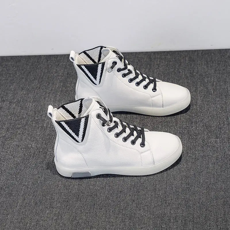 Women's Short Boots Fleece-lined White Shoes Soft Bottom Casual Flat Beyond Trends Hub