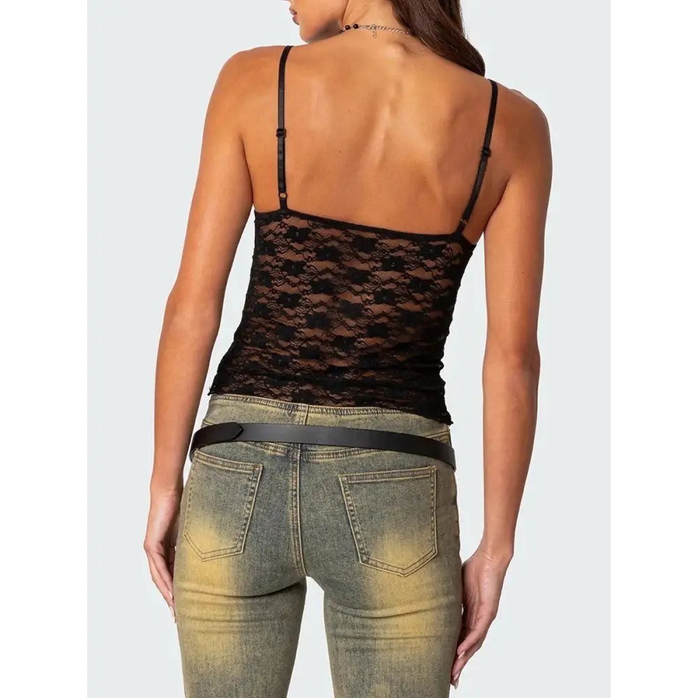 Women's Short Lace Spaghetti-strap Camisole Top Beyond Trends Hub