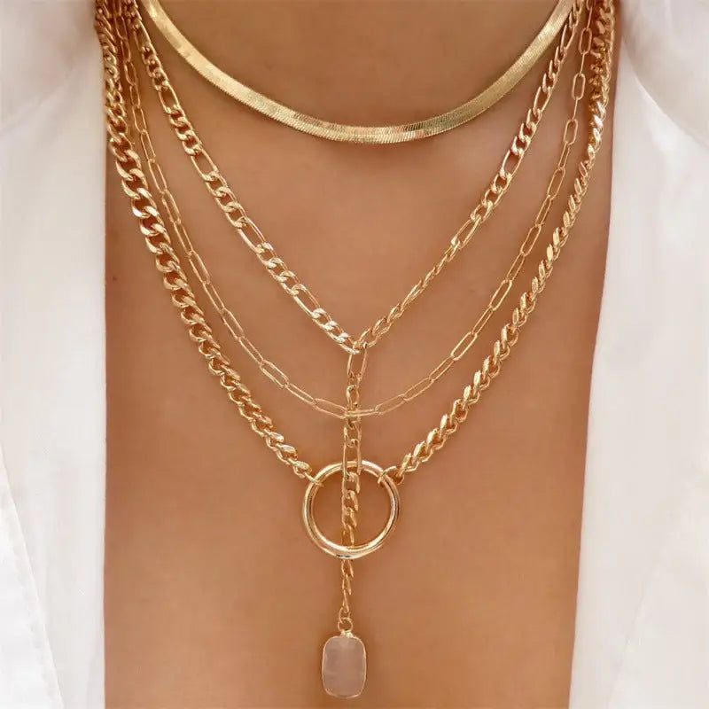 Women’s Simple Fashion Multi-layer Necklace - Nes07963