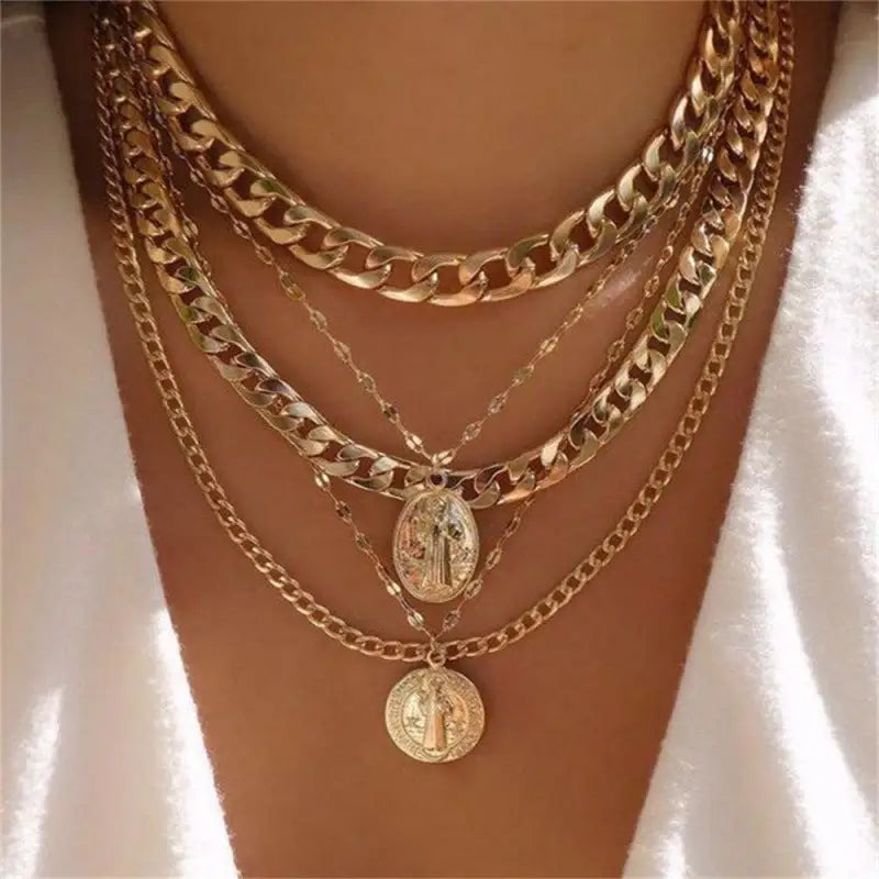 Women’s Simple Fashion Multi-layer Necklace - Nes08209
