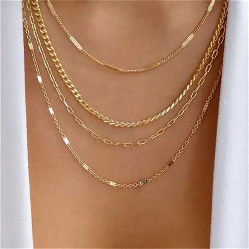 Women’s Simple Fashion Multi-layer Necklace - Nes087114