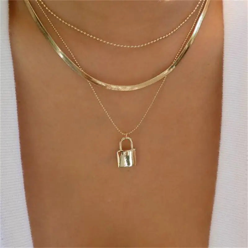 Women’s Simple Fashion Multi-layer Necklace - Nes087117