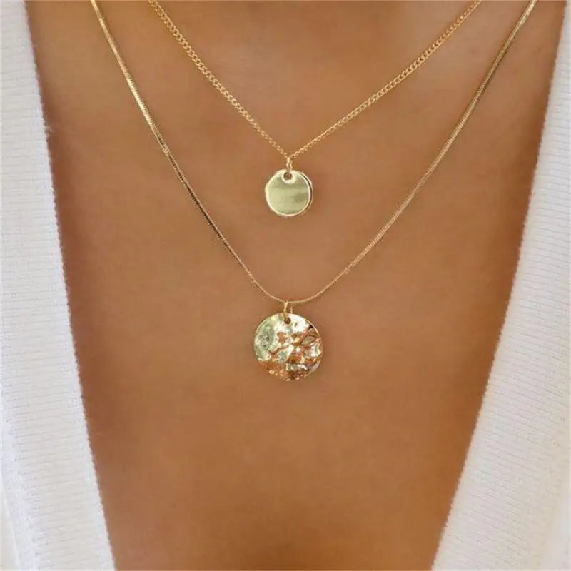 Women’s Simple Fashion Multi-layer Necklace - Nes087118