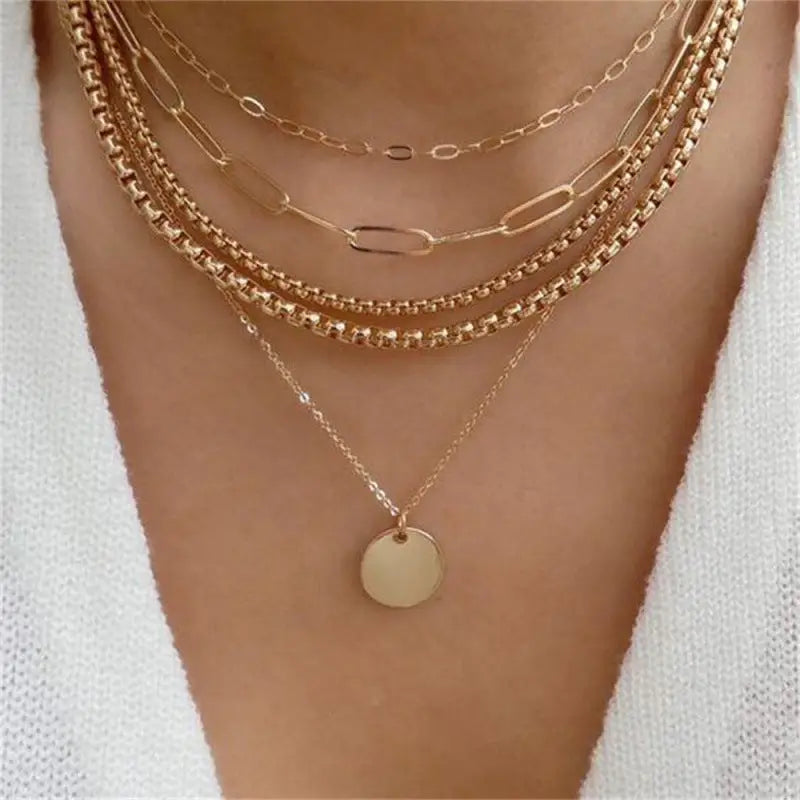 Women’s Simple Fashion Multi-layer Necklace - Nes087120