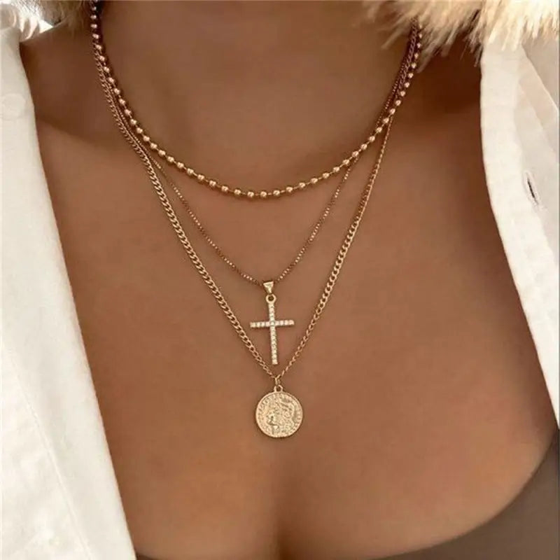 Women’s Simple Fashion Multi-layer Necklace - Nes087121