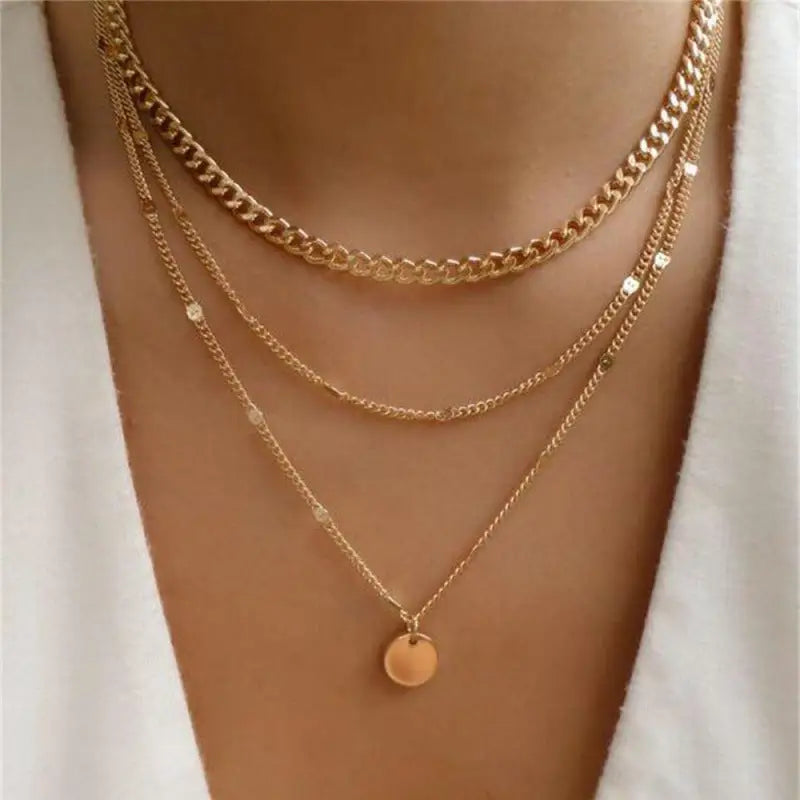 Women’s Simple Fashion Multi-layer Necklace - Nes08714
