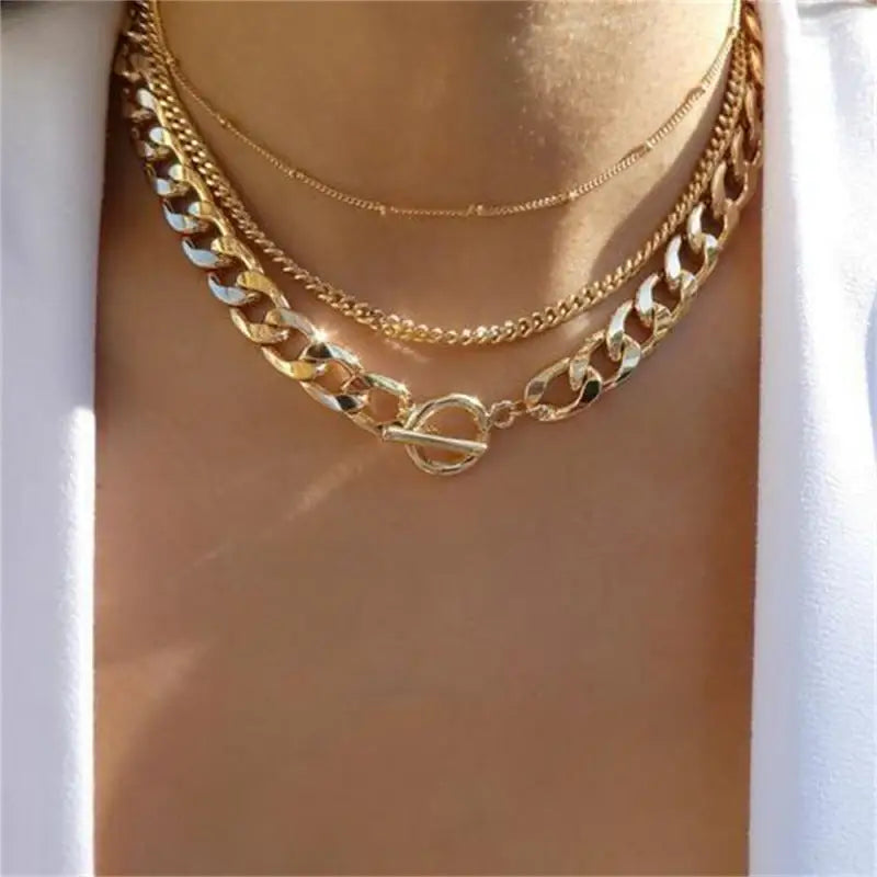 Women’s Simple Fashion Multi-layer Necklace - Nes08715