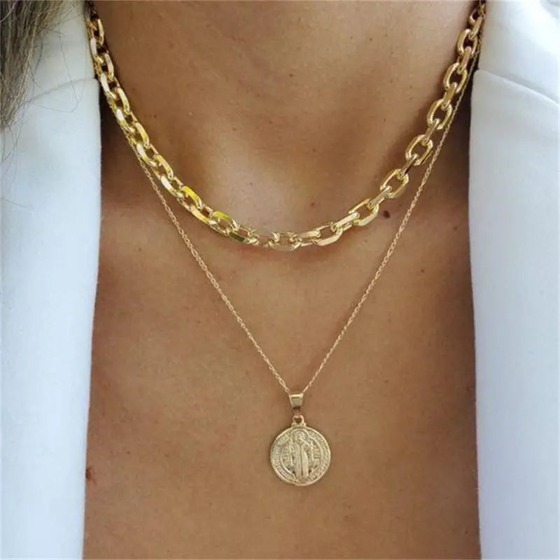 Women’s Simple Fashion Multi-layer Necklace - Nes08719