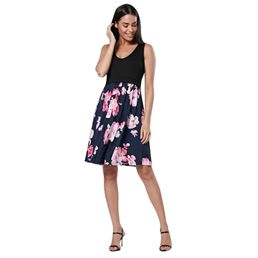 Women’s sleeveless dresses - Black / XL