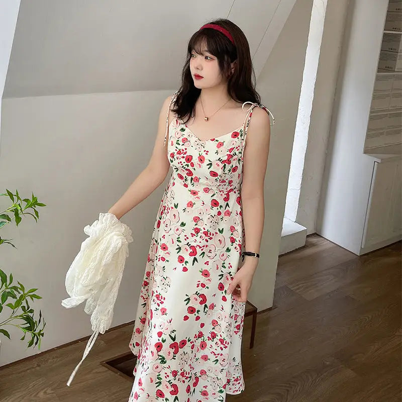 Women’s Temperament Knee-length Floral Dresses
