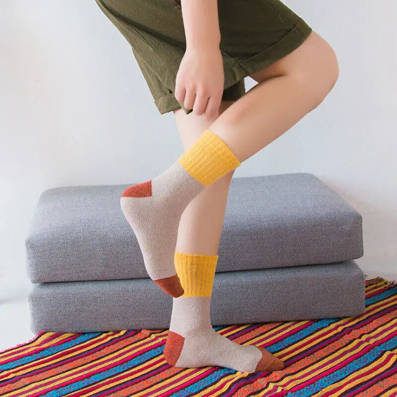 Womens Thick Socks Wool Thermal Warm Knitting Nordic Ladies Socks Winter - Type1 - 5