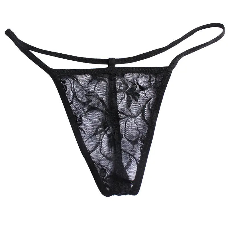 Women's ultra-thin thongs Foreign trade super-elastic large size lace thongs Transparent T-trousers Garter belt sets panties Beyond Trends Hub